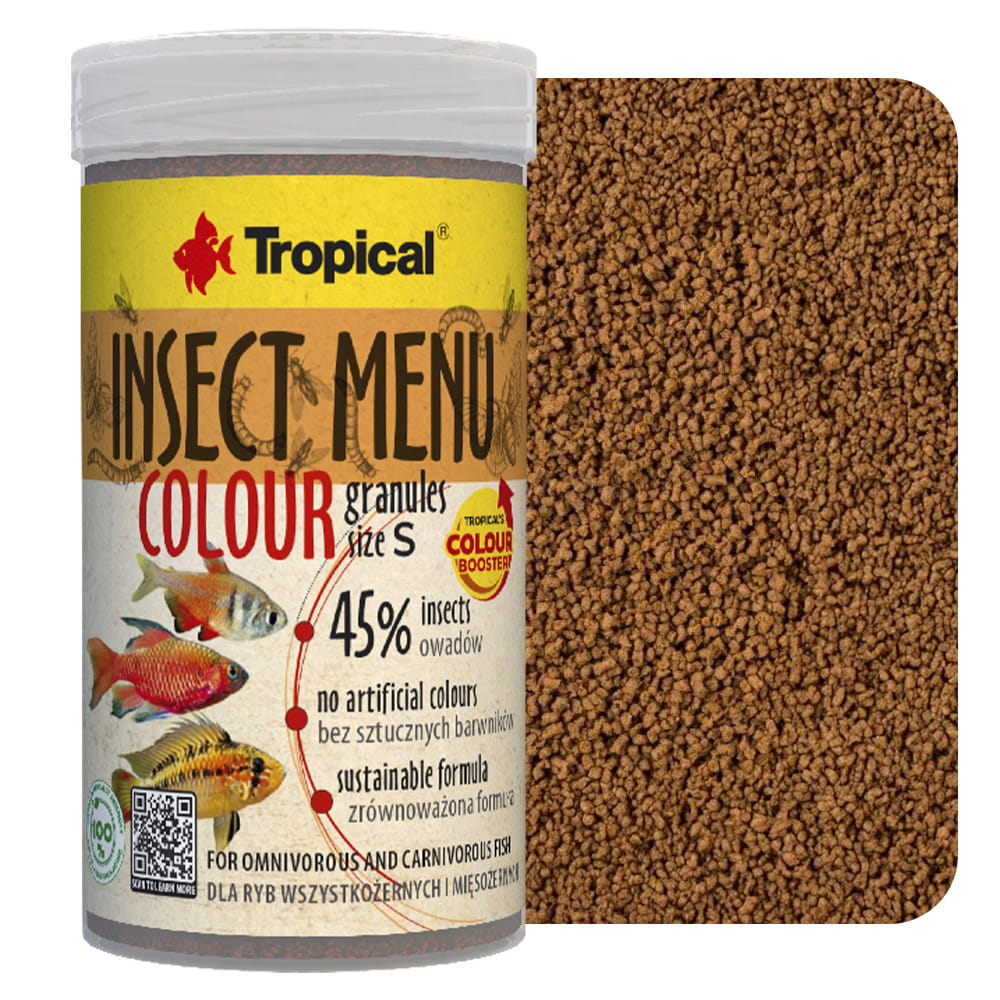 Tropical Insect Menu Colour Granules Size S 100ml pokarm dla ryb akwariowych